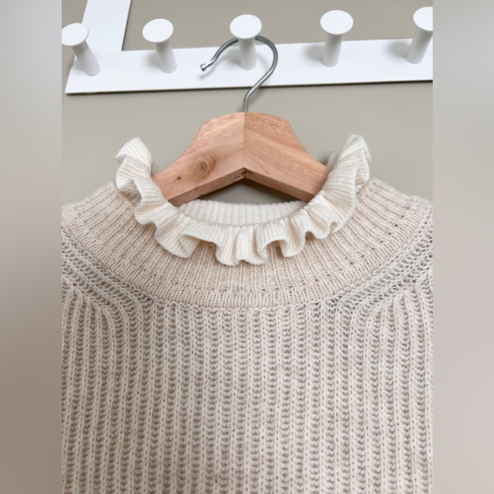 Sandro Ruffle Collar Sweater